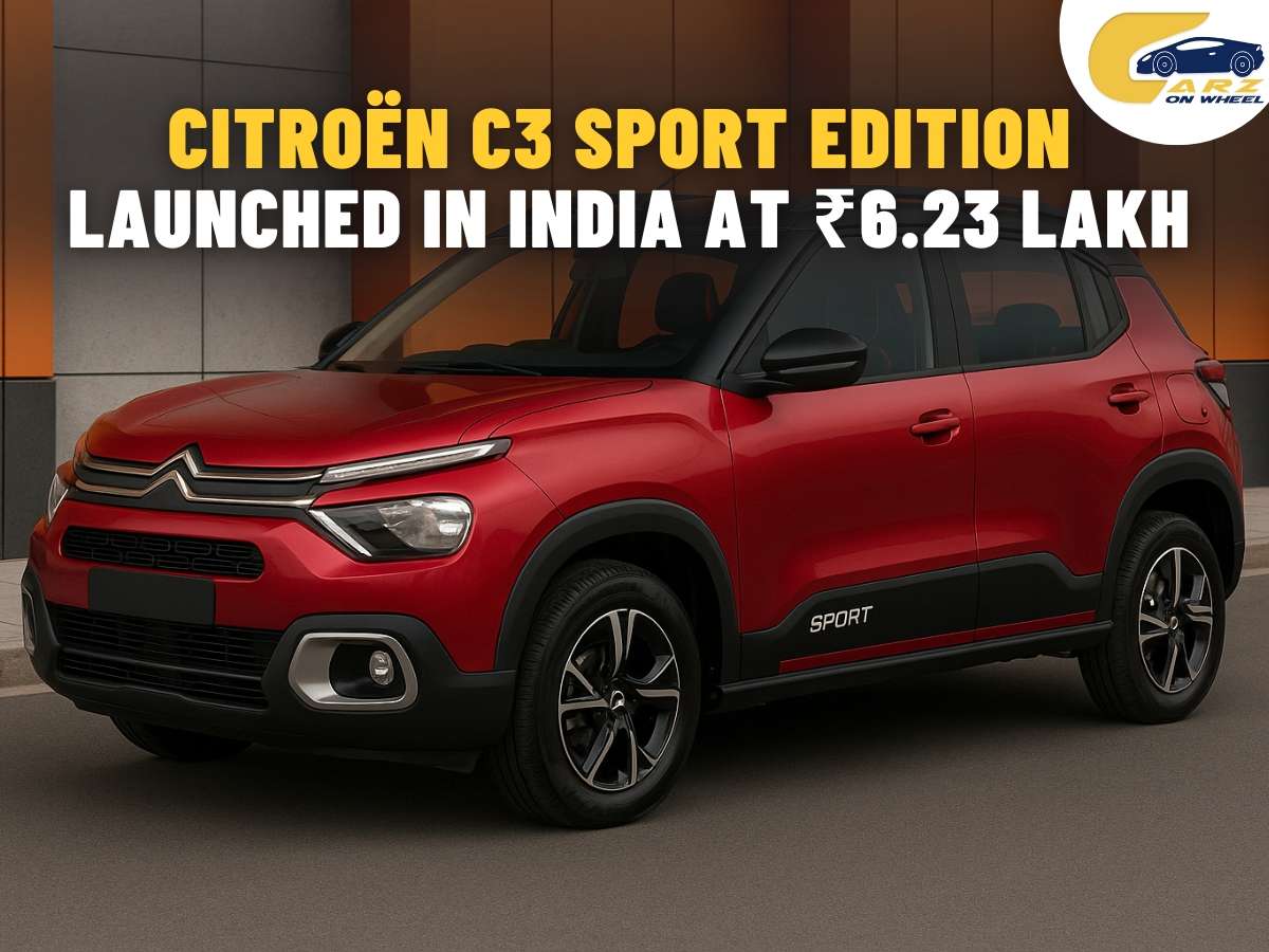 Citroen C3 Sport Edition Launched in India at ₹6.23 Lakh: New Design, Same Power