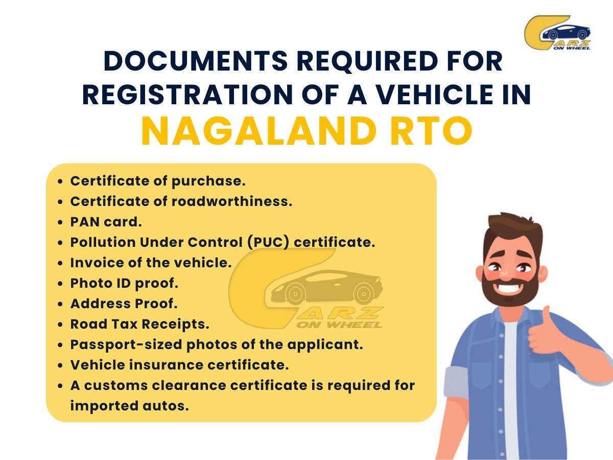 Documents For Registration of vehicle in nagaland