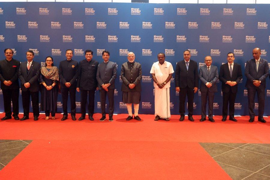 Bharat Mobility launch with industry and government representatives
