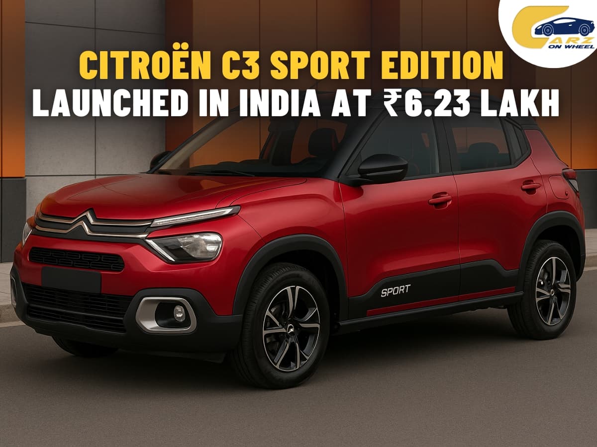 Citroen C3 Sport Edition Launched in India at ₹6.23 Lakh: New Design, Same Power