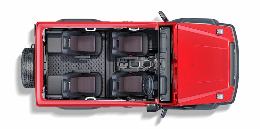 force-motors-gurkha-seats-top-view
