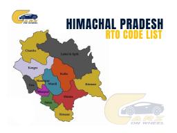 Himachal Pradesh RTO Codes List (2025) - Vehicle Registration & Online Services Guide