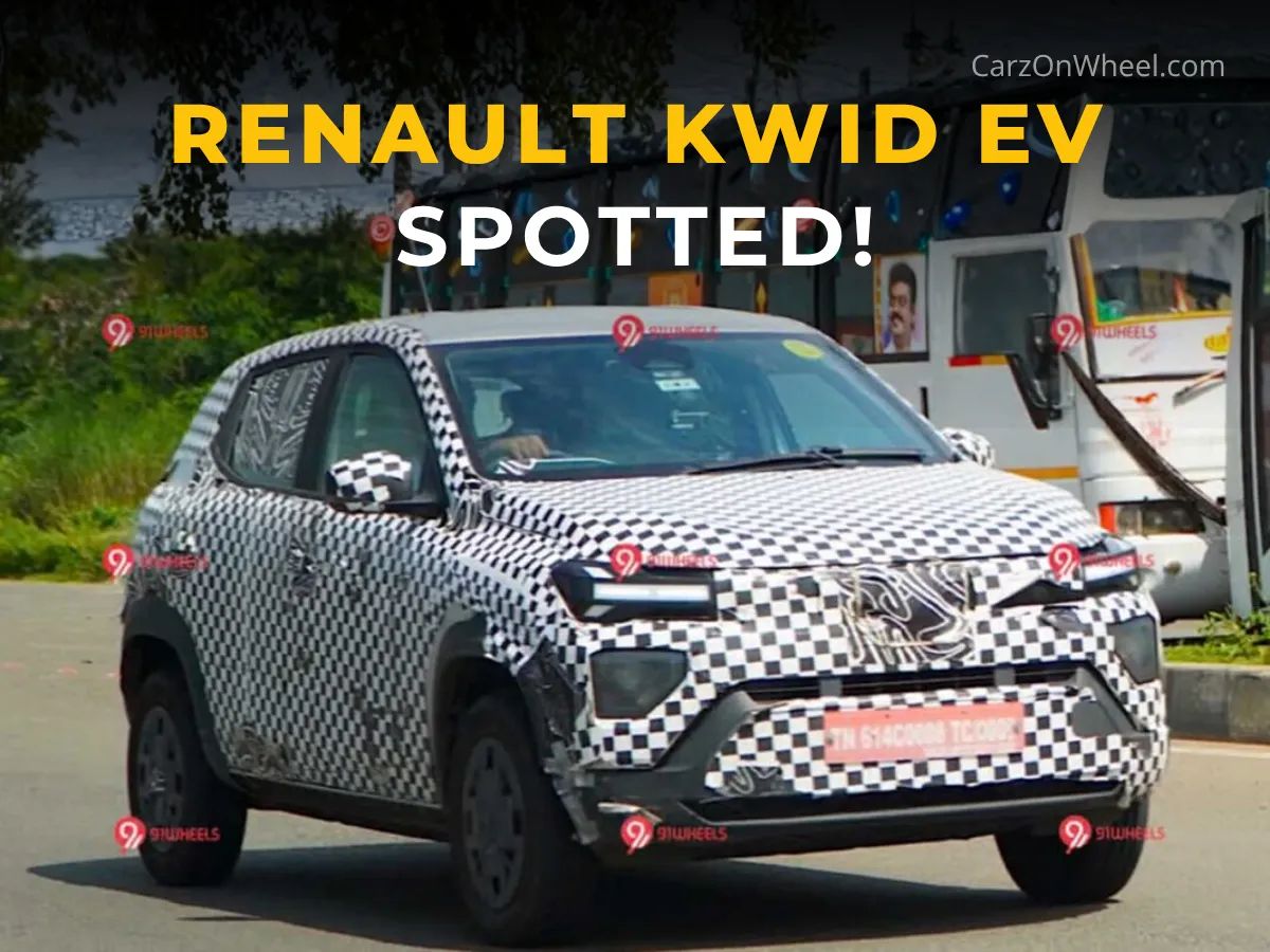 New Renault Kwid EV Spotted : Key Updates in India