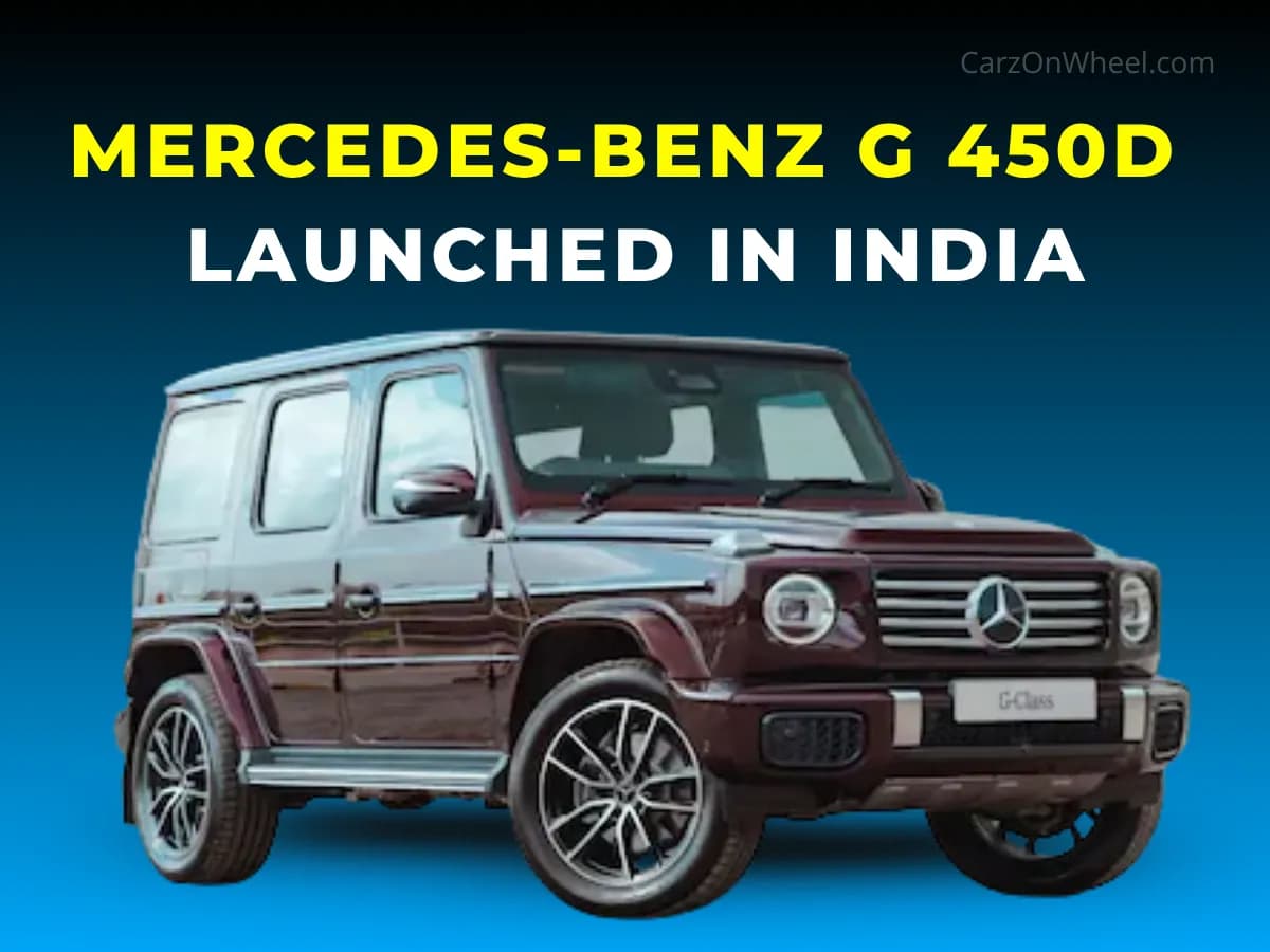 Mercedes-Benz G 450d Launched in India at ₹2.9 Crore