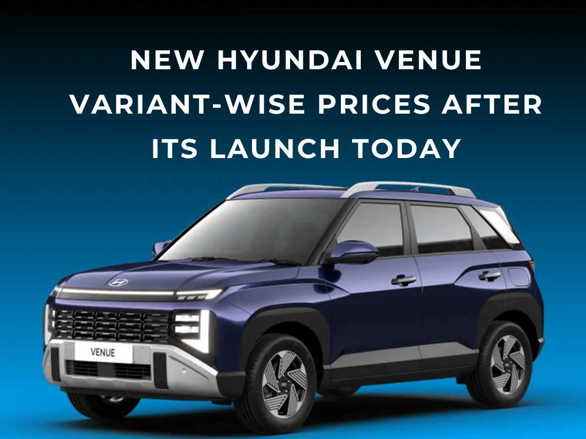 New Hyundai Venue Variant-Wise Prices After Its Launch Today New Hyundai Venue Variant-Wise Prices After Its Launch Today-image