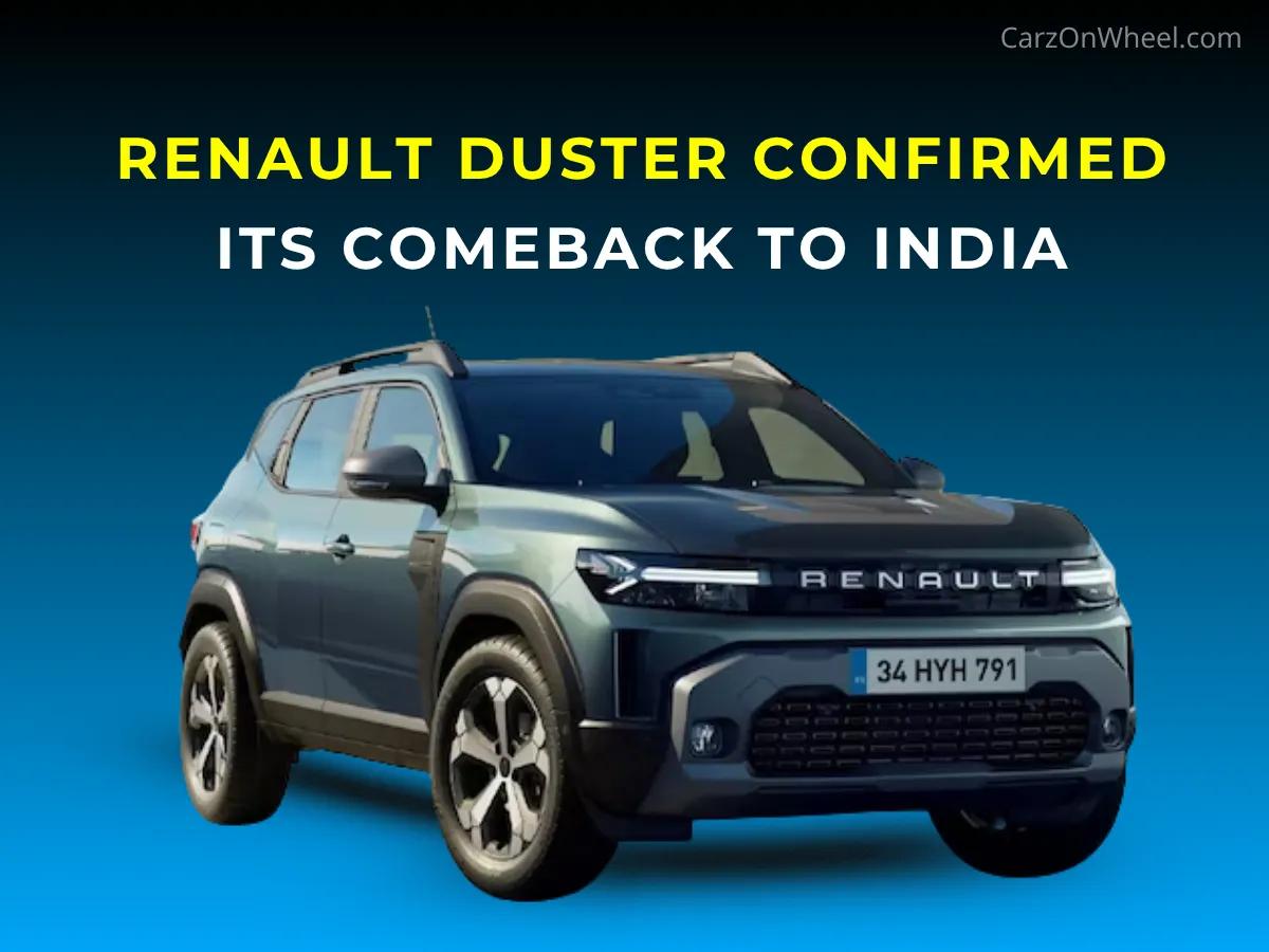New Renault Duster Confirmed its Jan 2026 Launch
