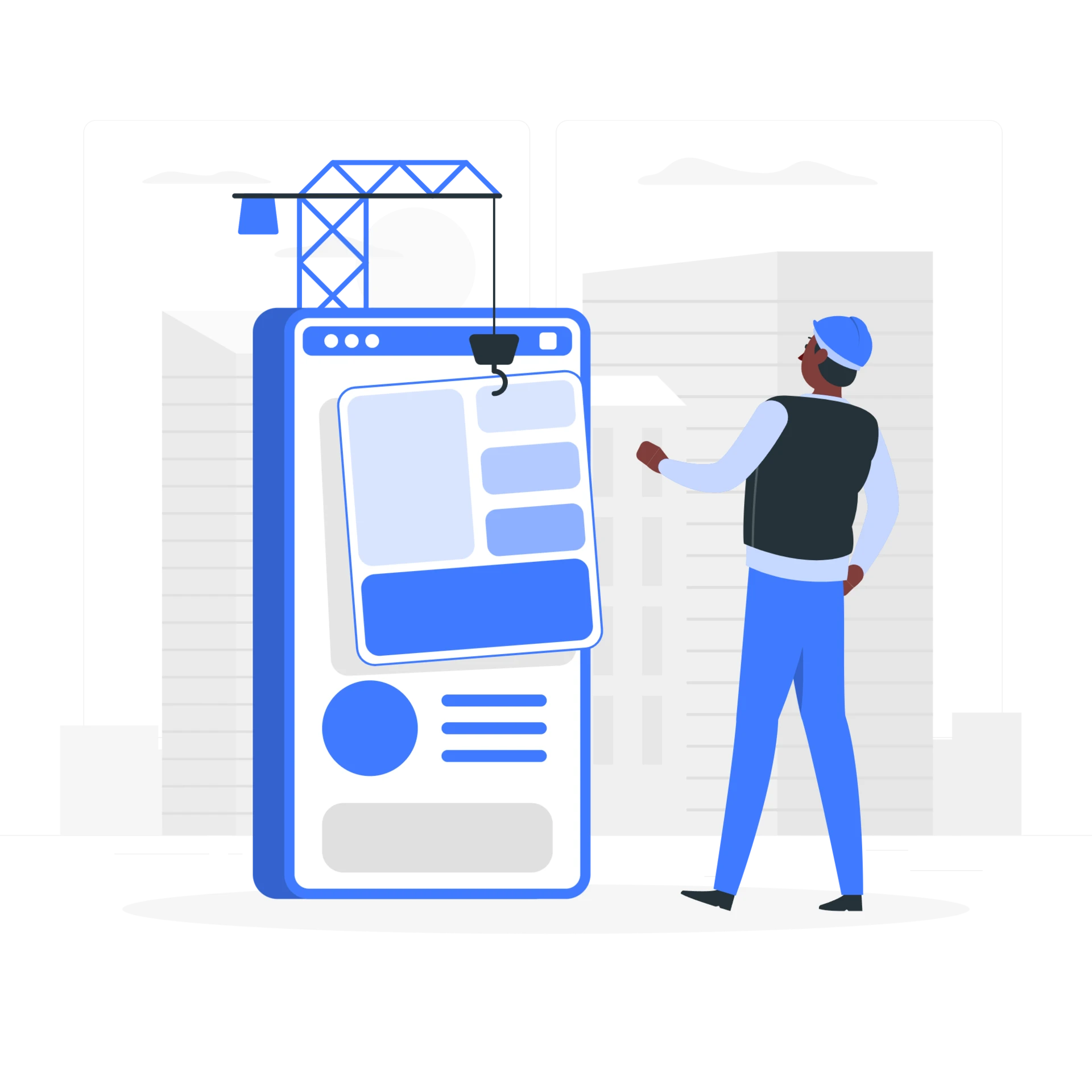 Looking Illustration